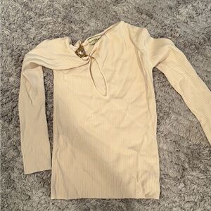 Victoria's Secret Cream Long Sleeve Top